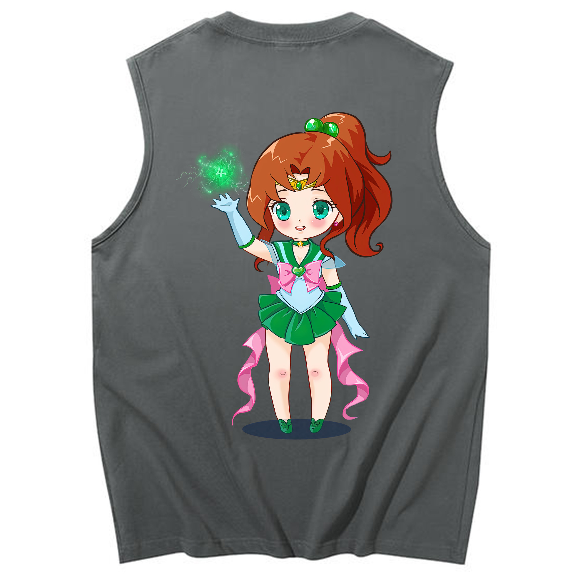 （画像用） 美少女戦士セーラームーン 木野 まこと きの まこと Sailor Moon Kino Makoto （セーラージュピター；Sailor Jupiter） コットン100％タンクトップ（背面プリント）